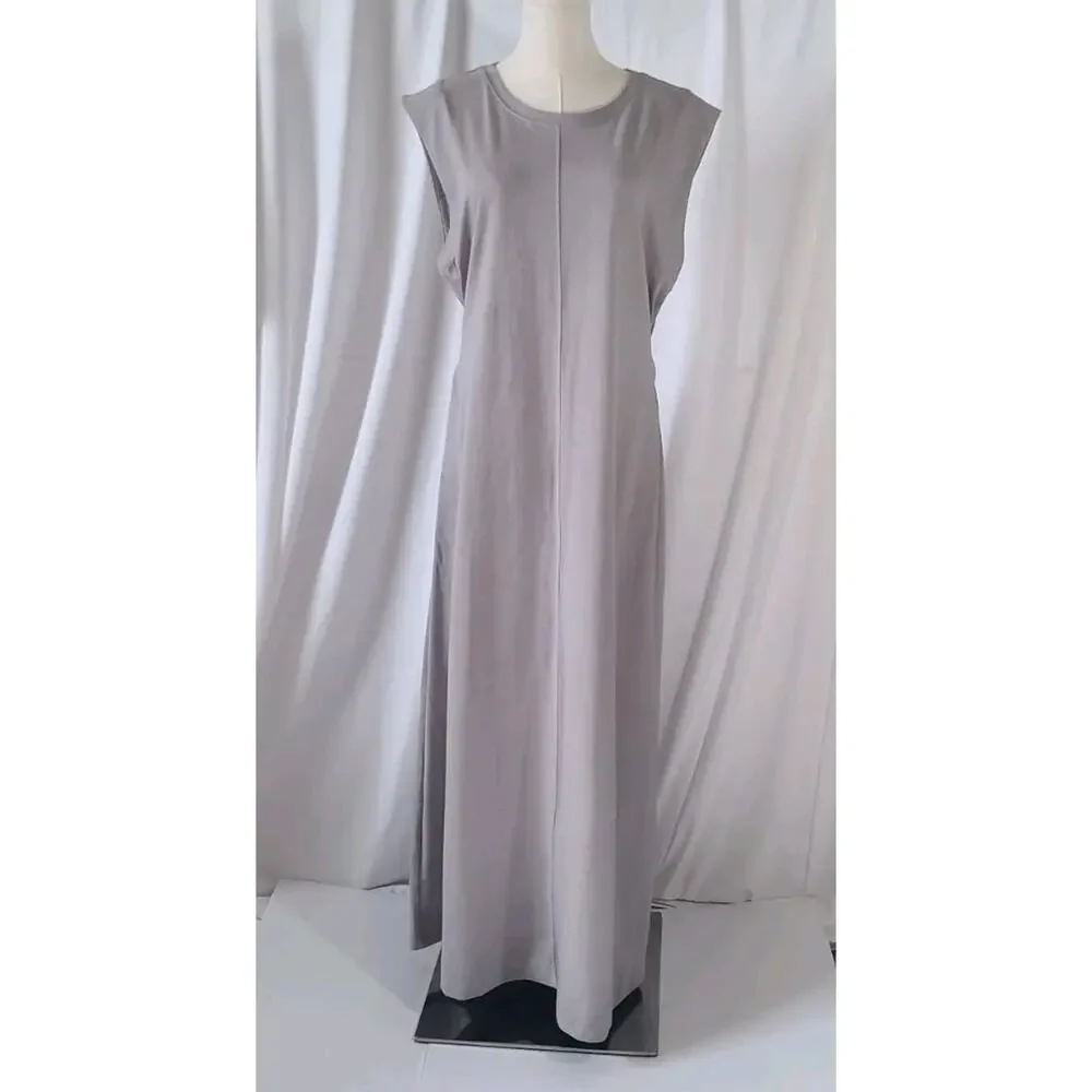 Free People Beach Frost Bite Gray Simone Midi Dress Large - Picture 4 of 8